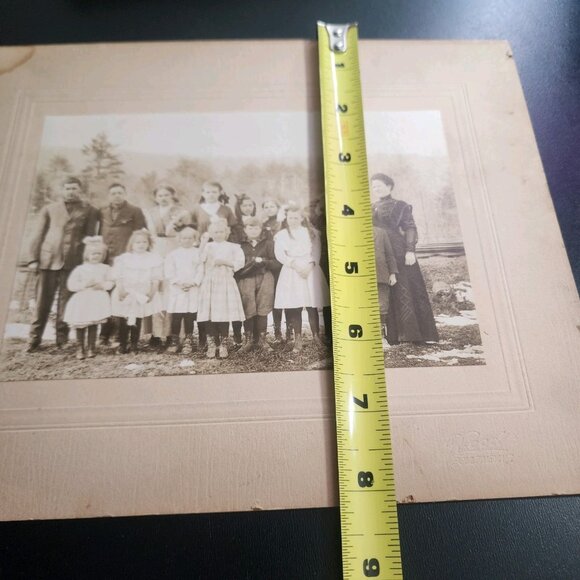 Vintage Black White Photo - Antique Group Portrait Poultney Vt Rood Photography - Picture 10 of 15